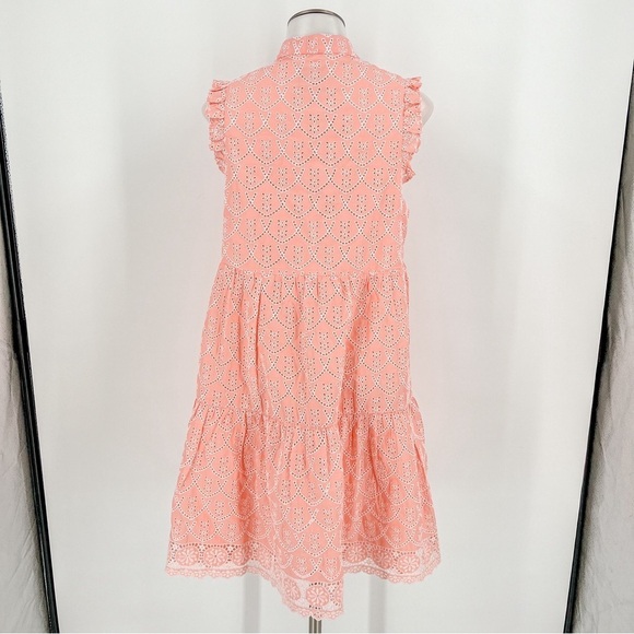 Lilly Pulitzer Briela Dress Peach Hyacinth Floral Arch Eyelet - Picture 5 of 6